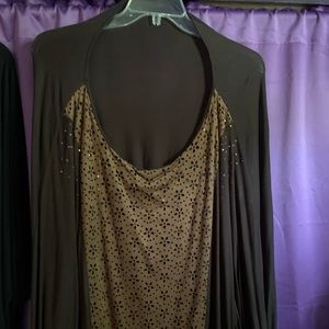 Long sleeve brown top